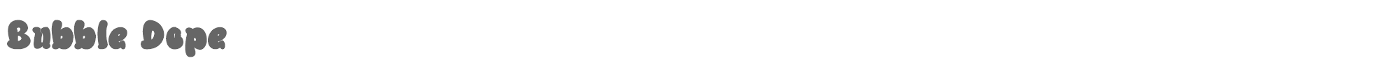 Sample characters Bubble Dope Font